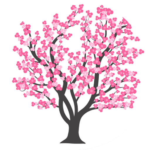 A vector illustration of a cherry blossom tree